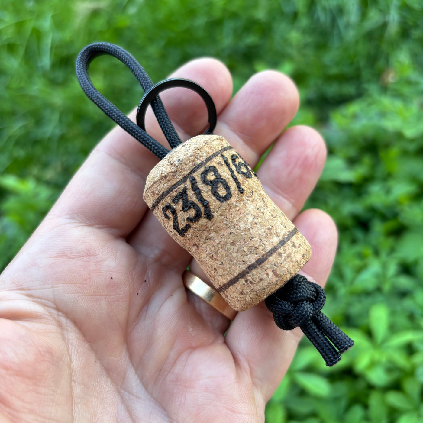 Champagne or Sparkling wine cork keychain