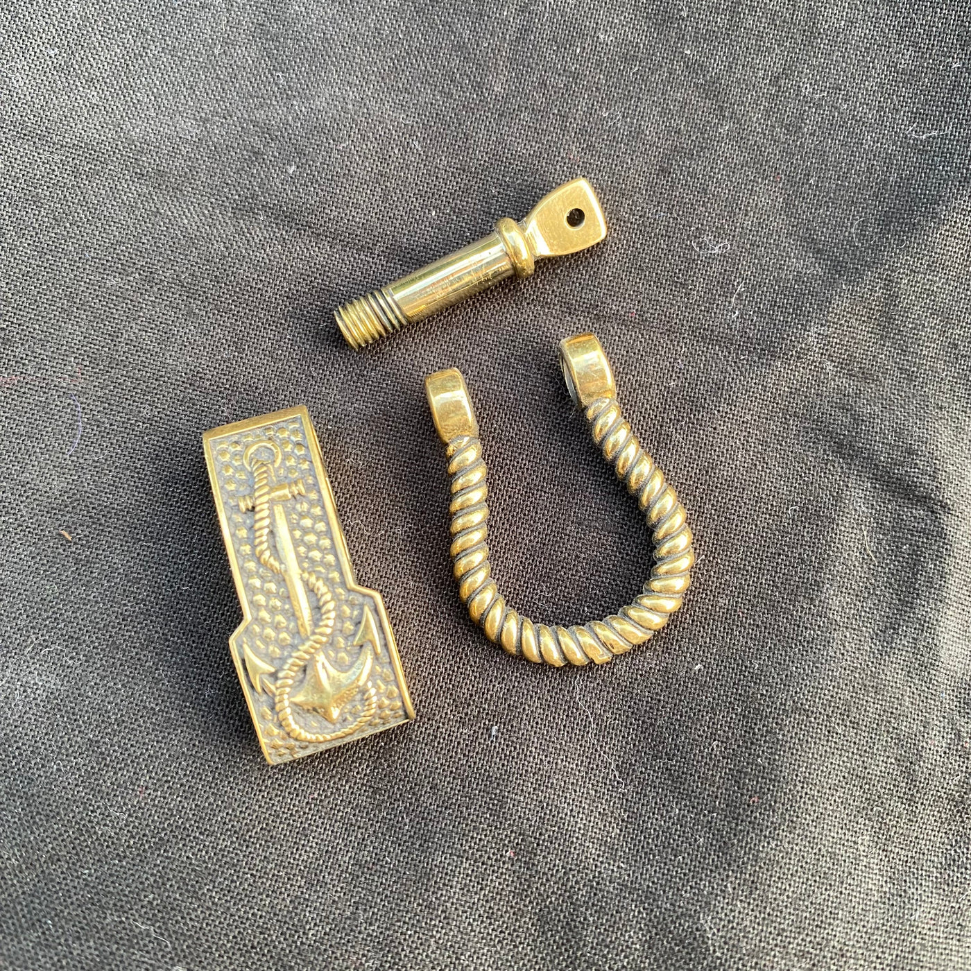 Adjustable brass shackles