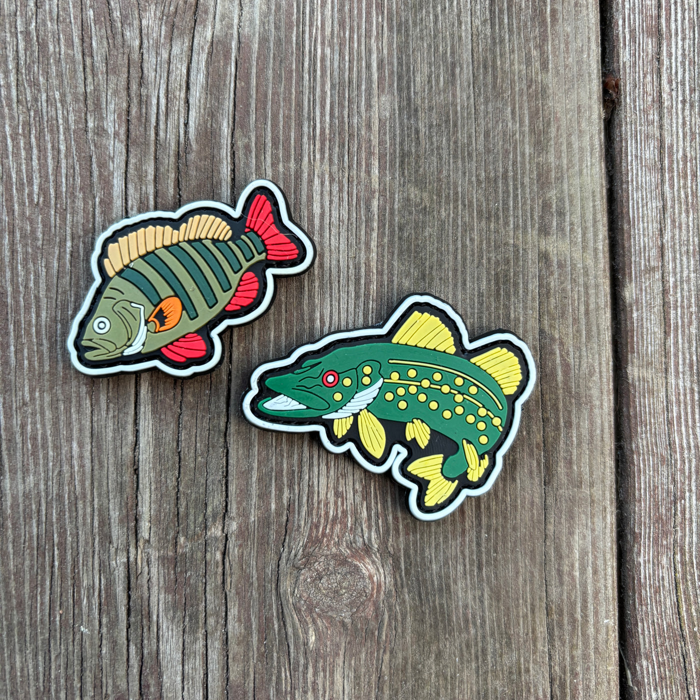 Pike and Bass fish- ranger eye, PVC patch