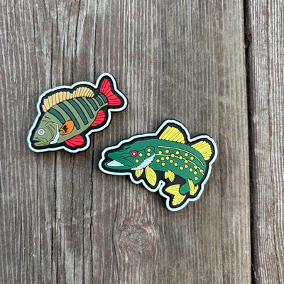 Pike and Bass fish- ranger eye, PVC patch