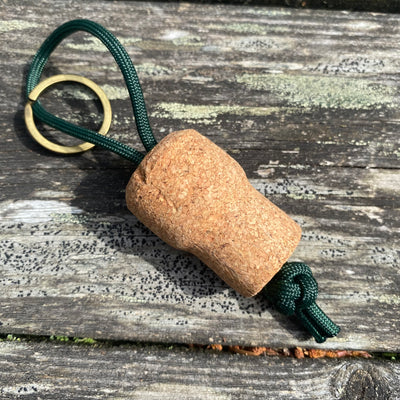 Champagne cork keychain