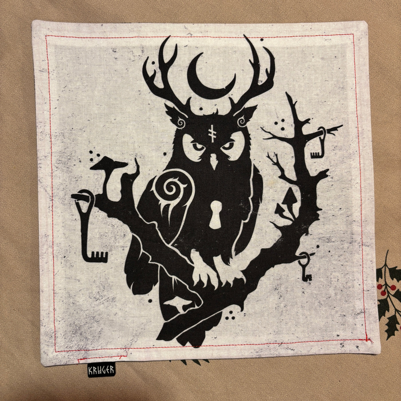 Mystic Owl - original art double ply EDC hank