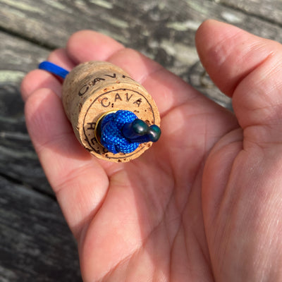 Champagne cork keychain