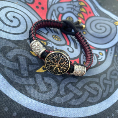 Thin Ægishjálmur and Vegvisir bracelets