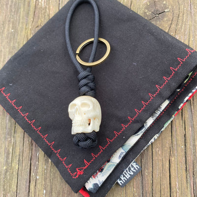 Bone skull keychain