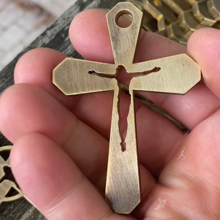 Handmade Brass crucifix