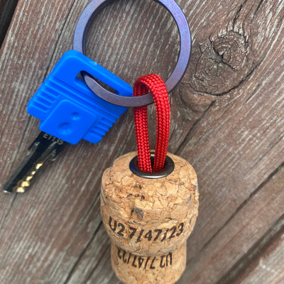 Champagne cork keychain