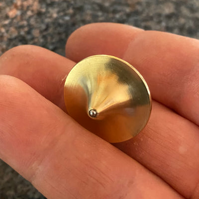 Solid brass Spinning top with ball bearing