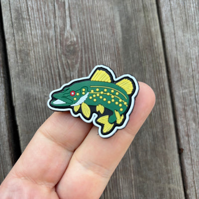 Pike and Bass fish- ranger eye, PVC patch