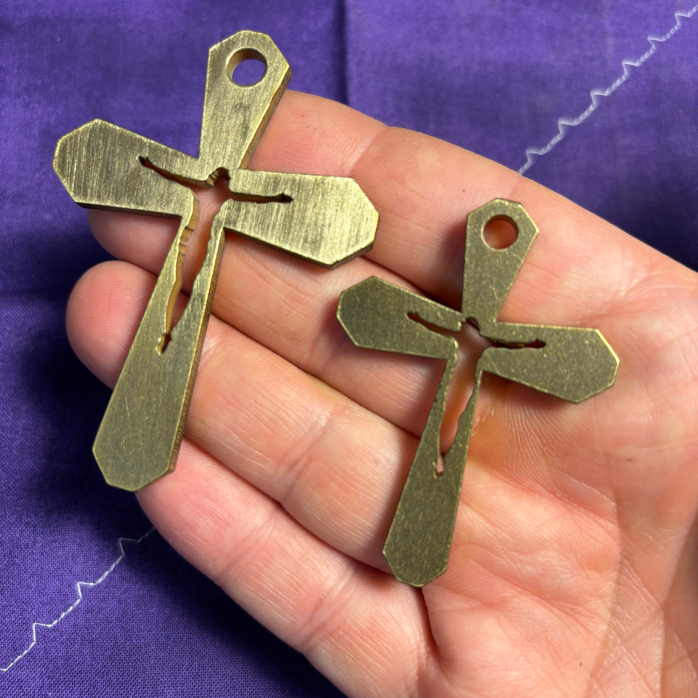 Handmade metal crosses