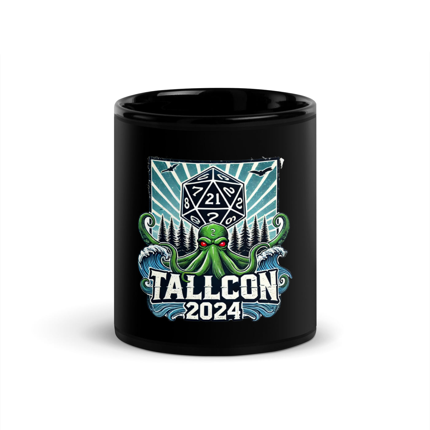 Black TALLCON coffee mug