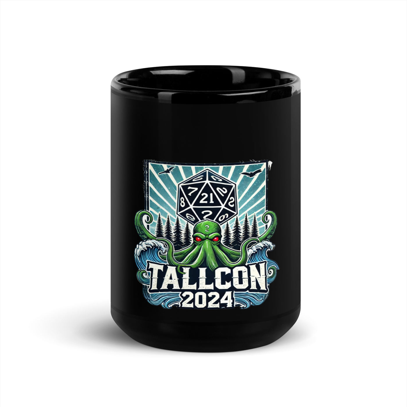 Black TALLCON coffee mug