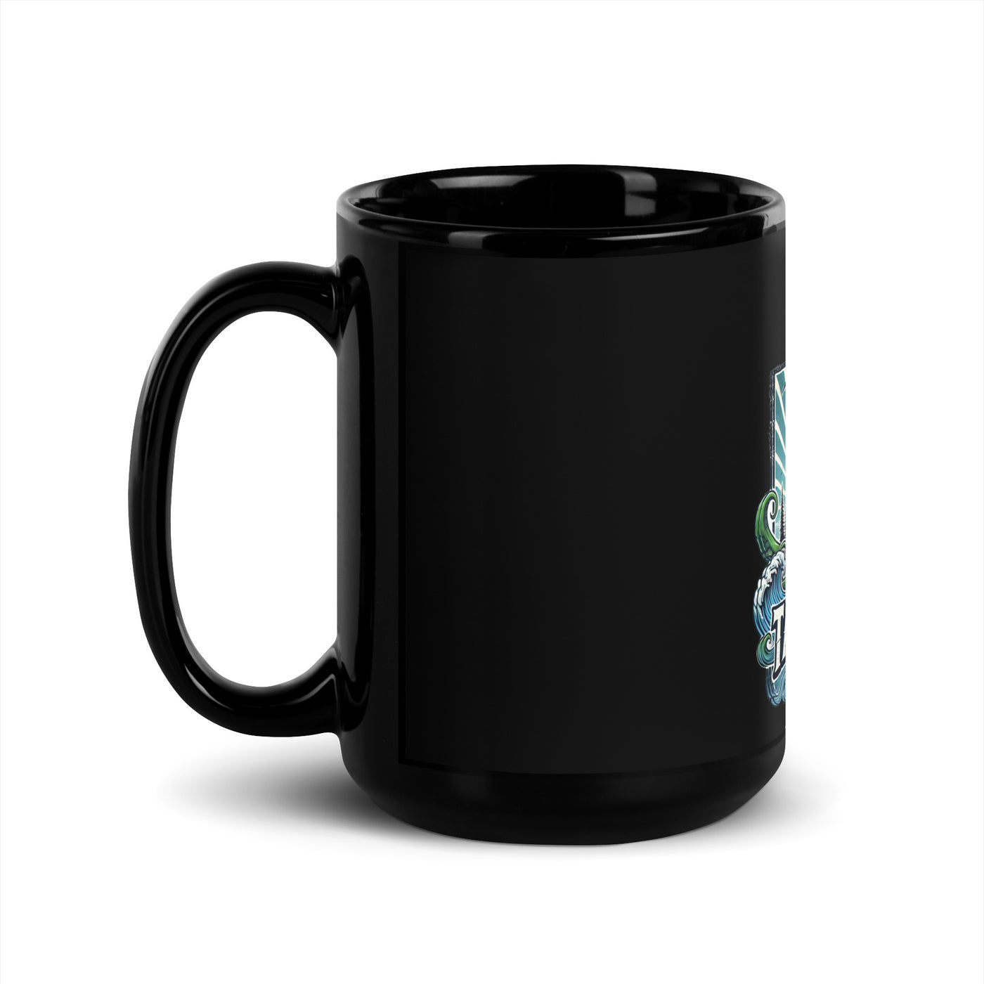 Black TALLCON coffee mug