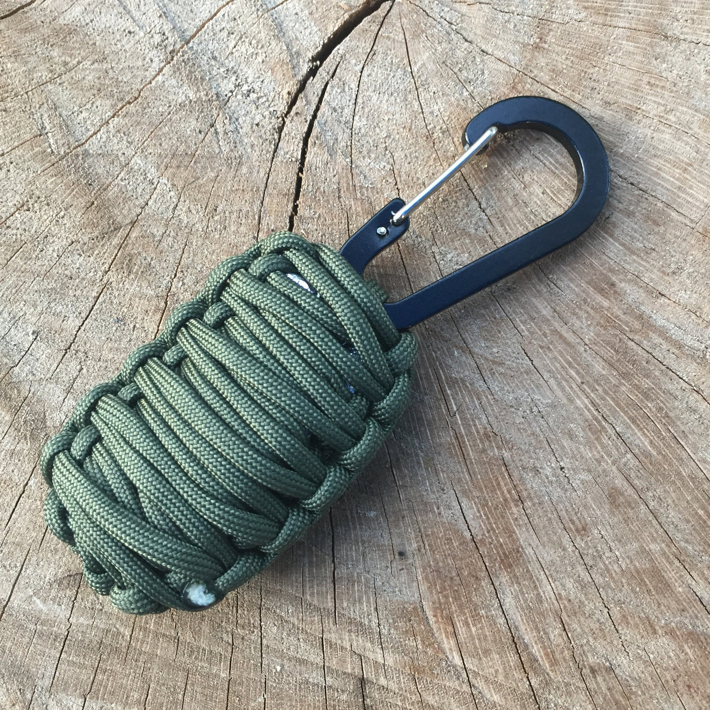 The Paracord Grenade - clip-on survival kit