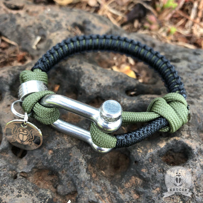 Microcord and Steel bracelet