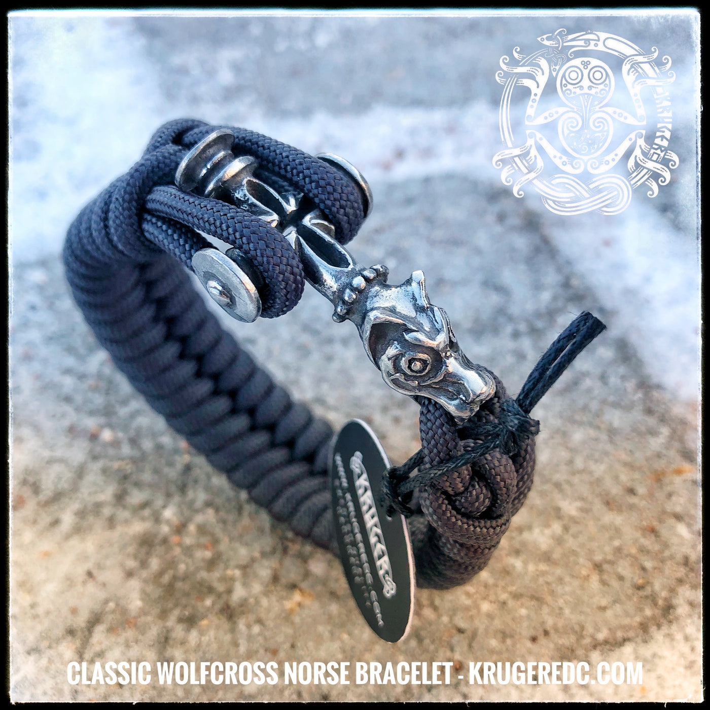 Paracord Bracelet Dragon. Exclusive Bracelet for Man, Clasp Bronze -   Denmark