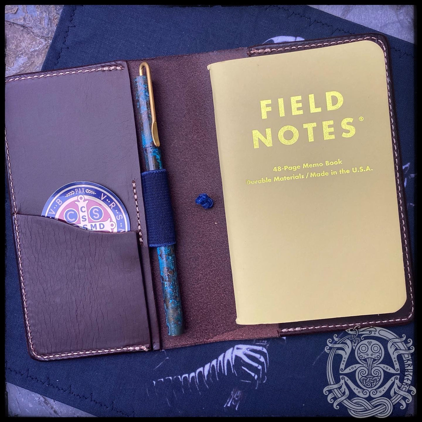 Handmade leather Field Notes cover