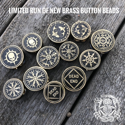 Original brass button beads